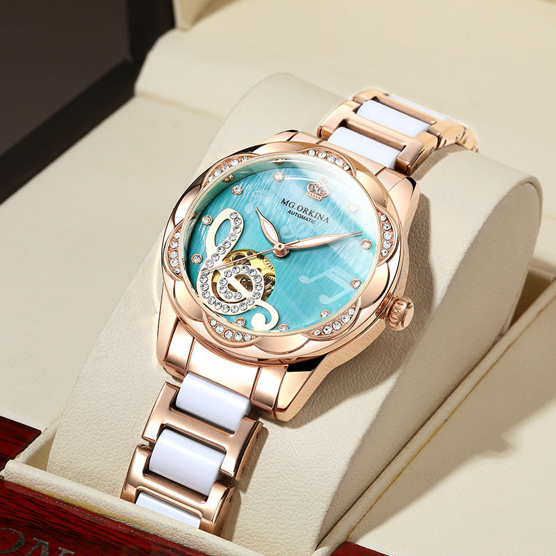 Fashion Women Automatic Mechanical Watch Designer Mechanical Watches Women Luxury Top Brand Ceramic