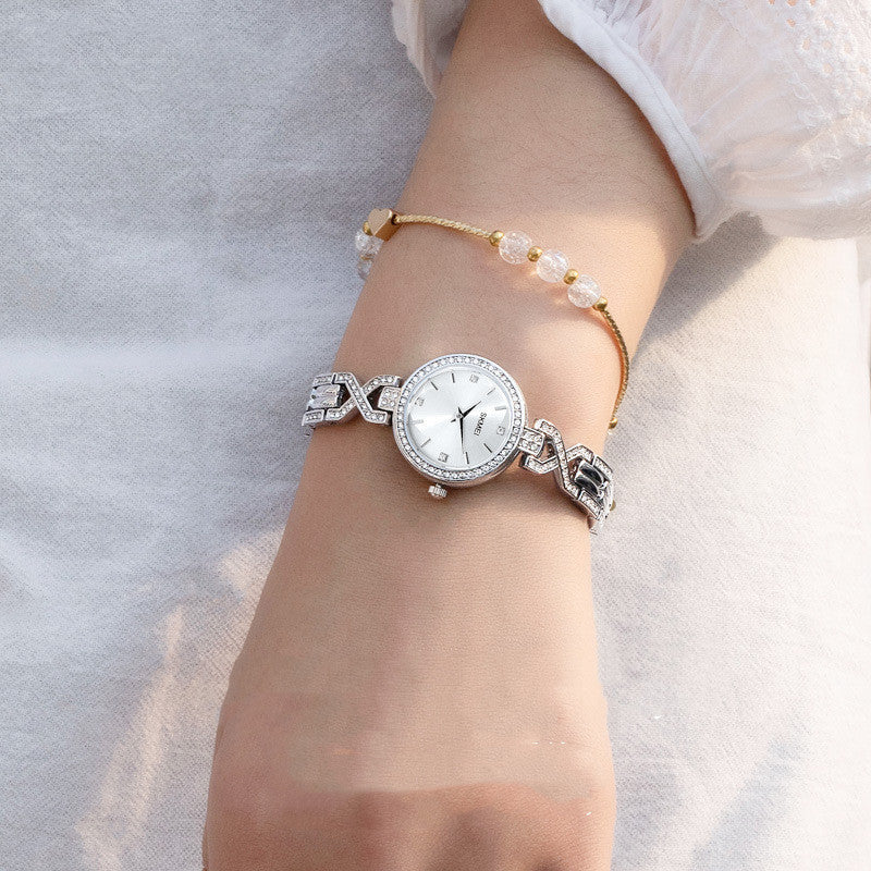 Time Beauty Fashion Round Jewelry Buckle Women's Bracelet Quartz Watch
