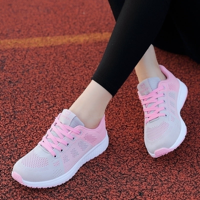 Women Casual Shoes Breathable Walking Mesh Flat Non-slip Shoes