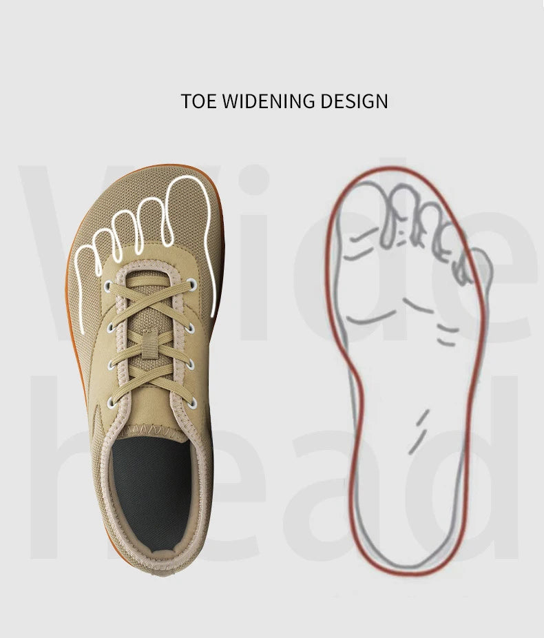 Running, Walking Shoes Lightweight and Breathable Sneakers Wide Barefoot Shoes