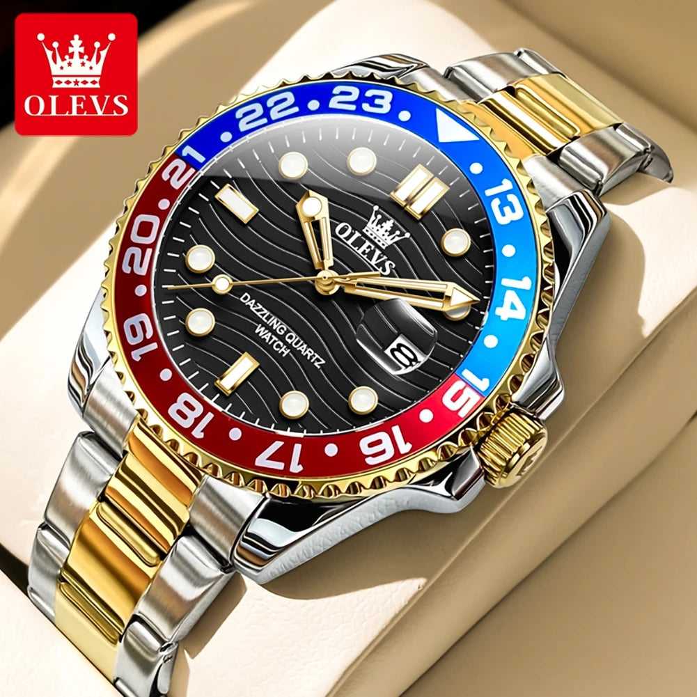 OLEVS 3610 Mens Watch Original Fashion Brand Waterproof Quartz Watch Sport Watches Luxury Men Automatic Date Watch For Men Reloj