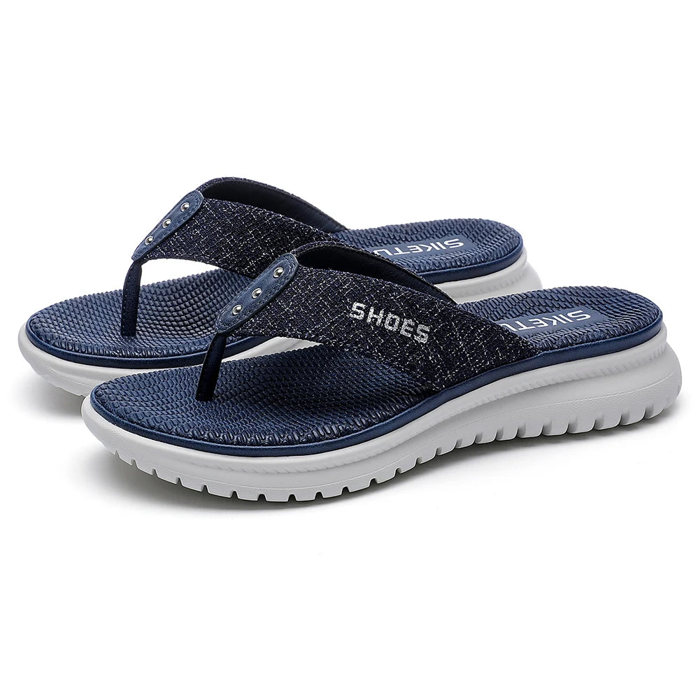 Women's Wedge Sandals Comfortable Thong Slippers Casual Summer Beach Sandals Sports for Summer Indoor Outdoor