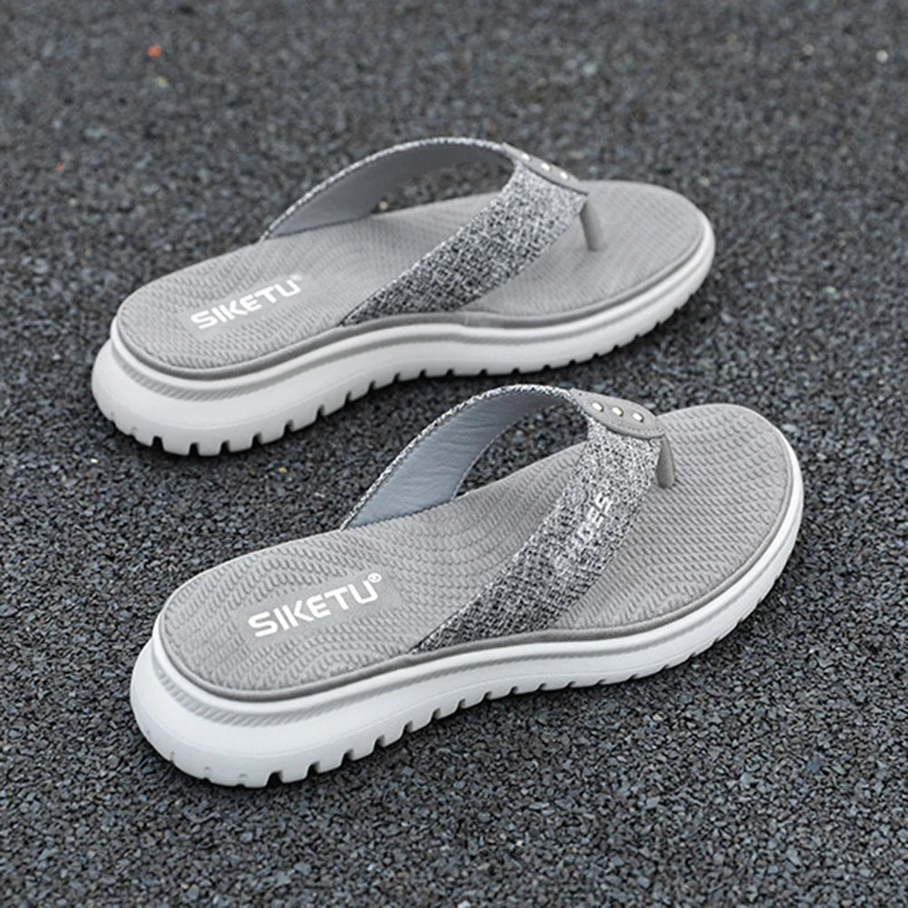 Women's Wedge Sandals Comfortable Thong Slippers Casual Summer Beach Sandals Sports for Summer Indoor Outdoor