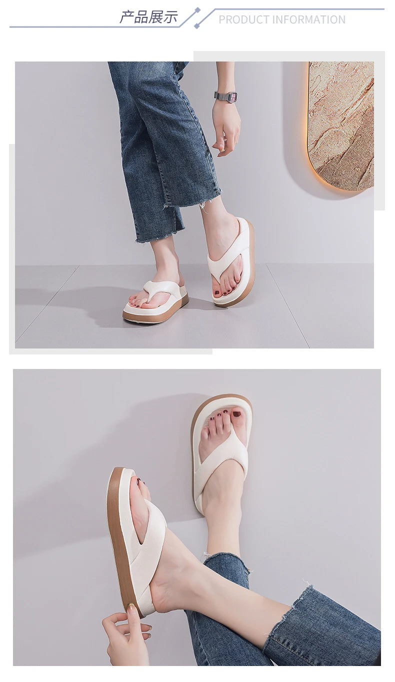 Woman flip flops Popular Design Shoes Casual Platform Sandals non-slip Outdoor slippers Unique features Flat sandals