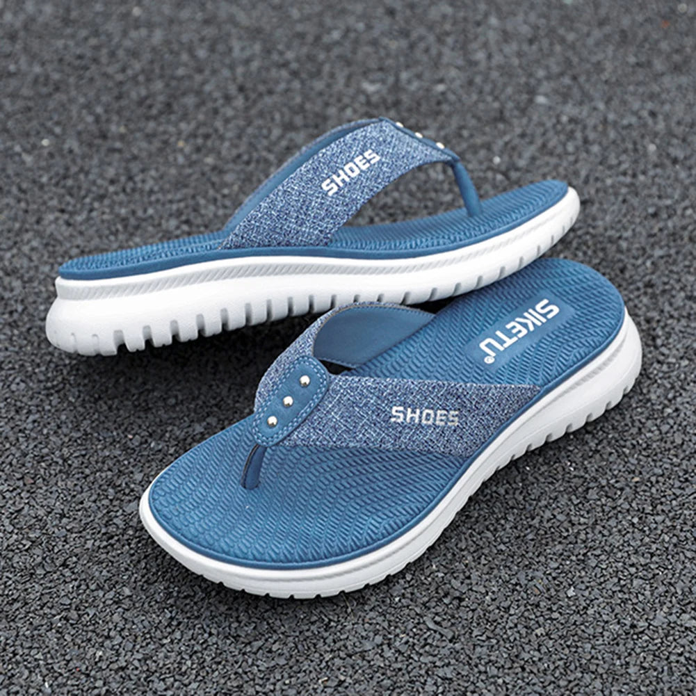 Women's Wedge Sandals Comfortable Thong Slippers Casual Summer Beach Sandals Sports for Summer Indoor Outdoor