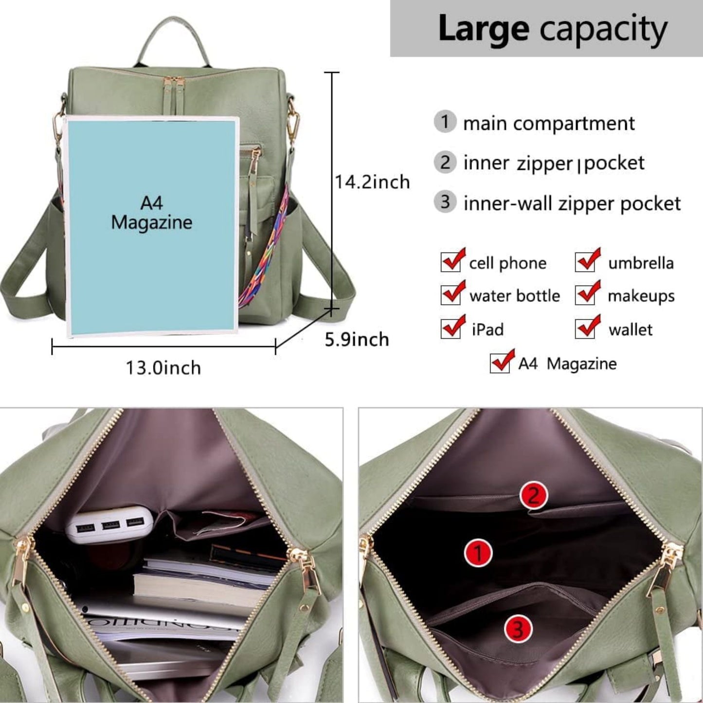 Backpack Purses for Women College Backpacks Convertible Shoulder Satchel Handbags