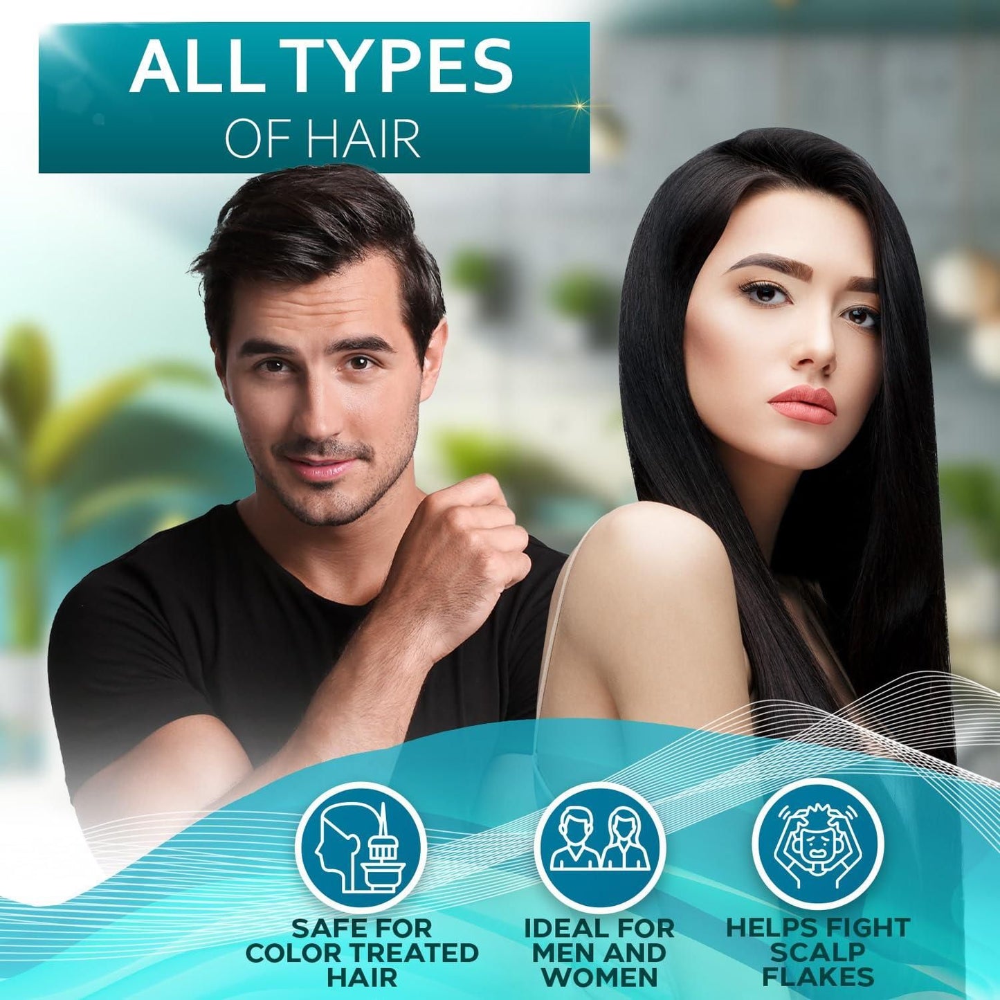 Rosemary Oil and Mint Shampoo and Conditioner Set Sulfate Free with Peppermint Moisturizing Products for Women and Men Helps Flaky Hair