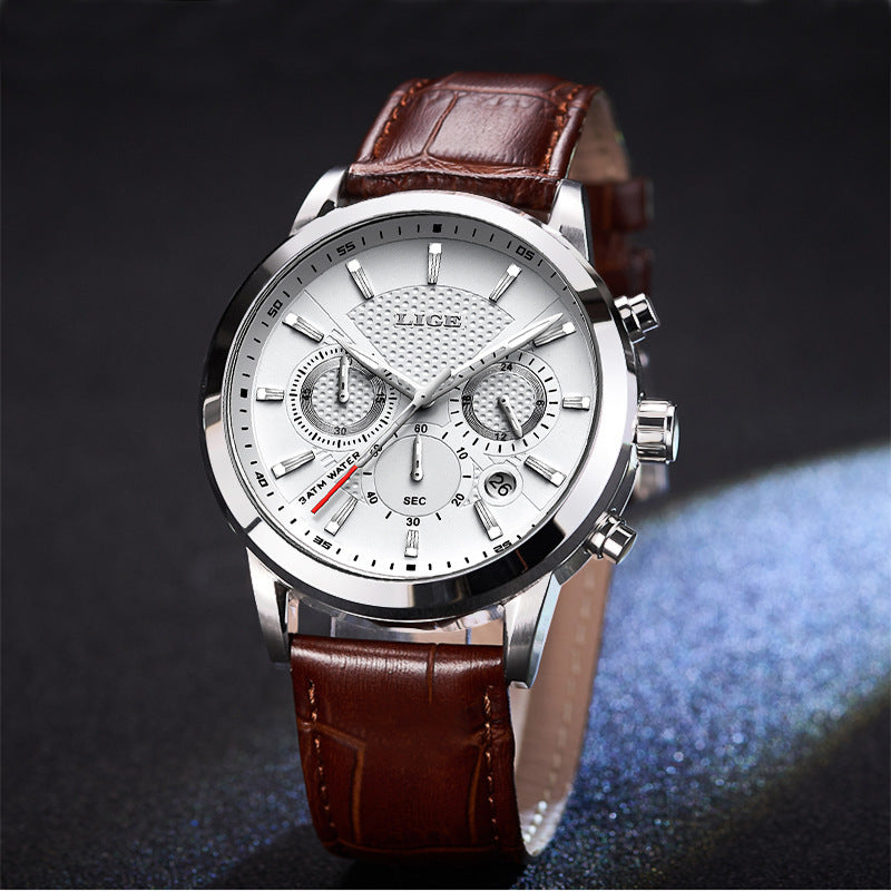 LIGE Men Fashion Sport Quartz Clock Men's Watches