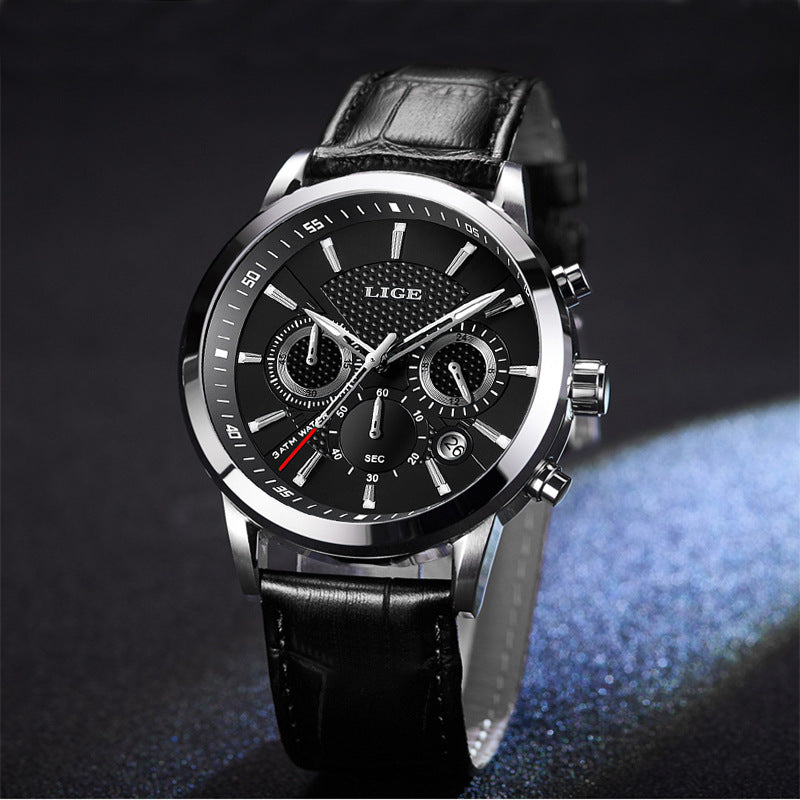 LIGE Men Fashion Sport Quartz Clock Men's Watches