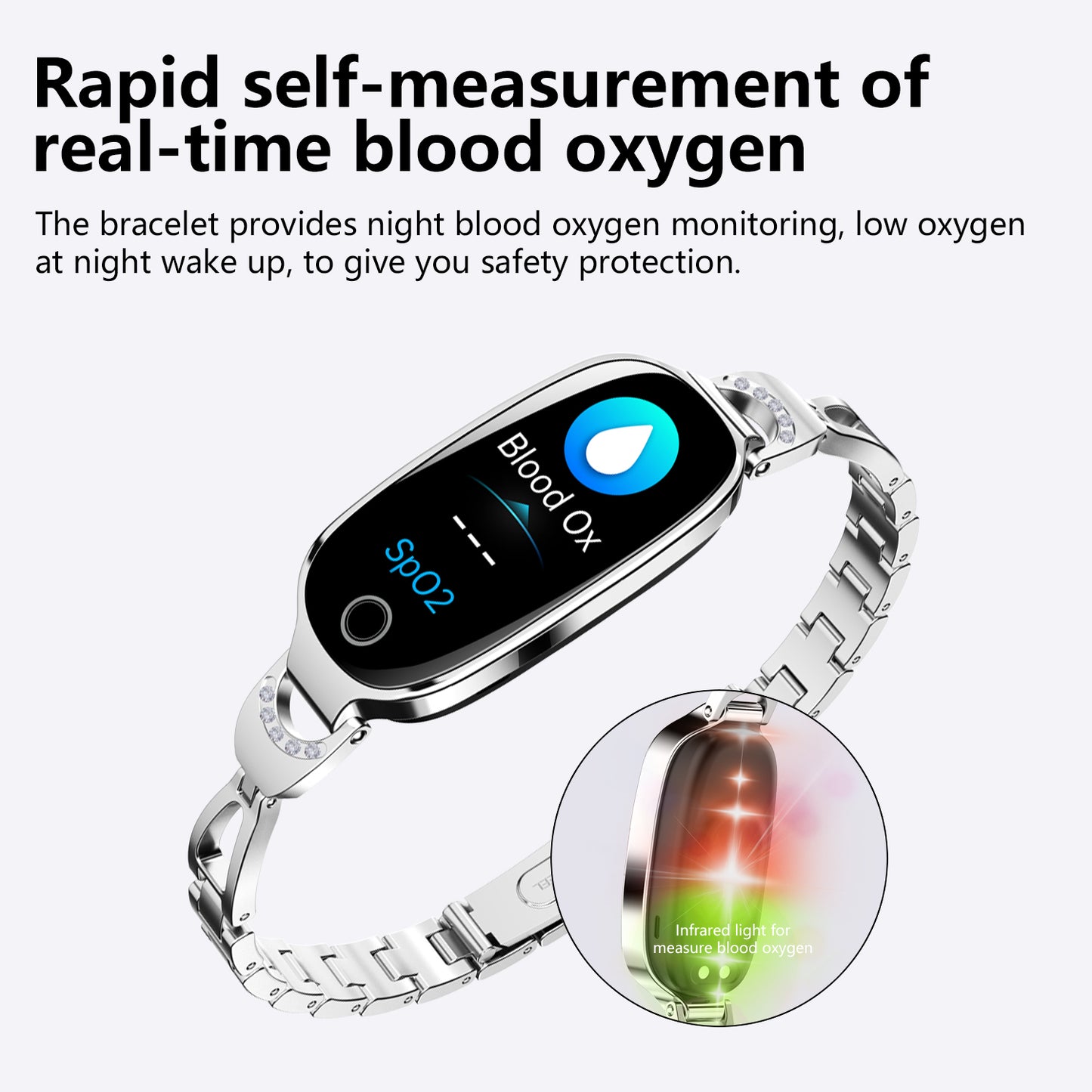 Gold Smartwatch For Women Compatible For Android& IOS, Smart Bracelet Waterproof