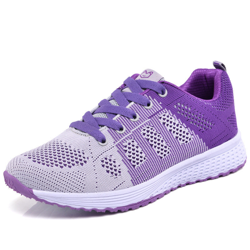 Women Casual Shoes Breathable Walking Mesh Flat Non-slip Shoes