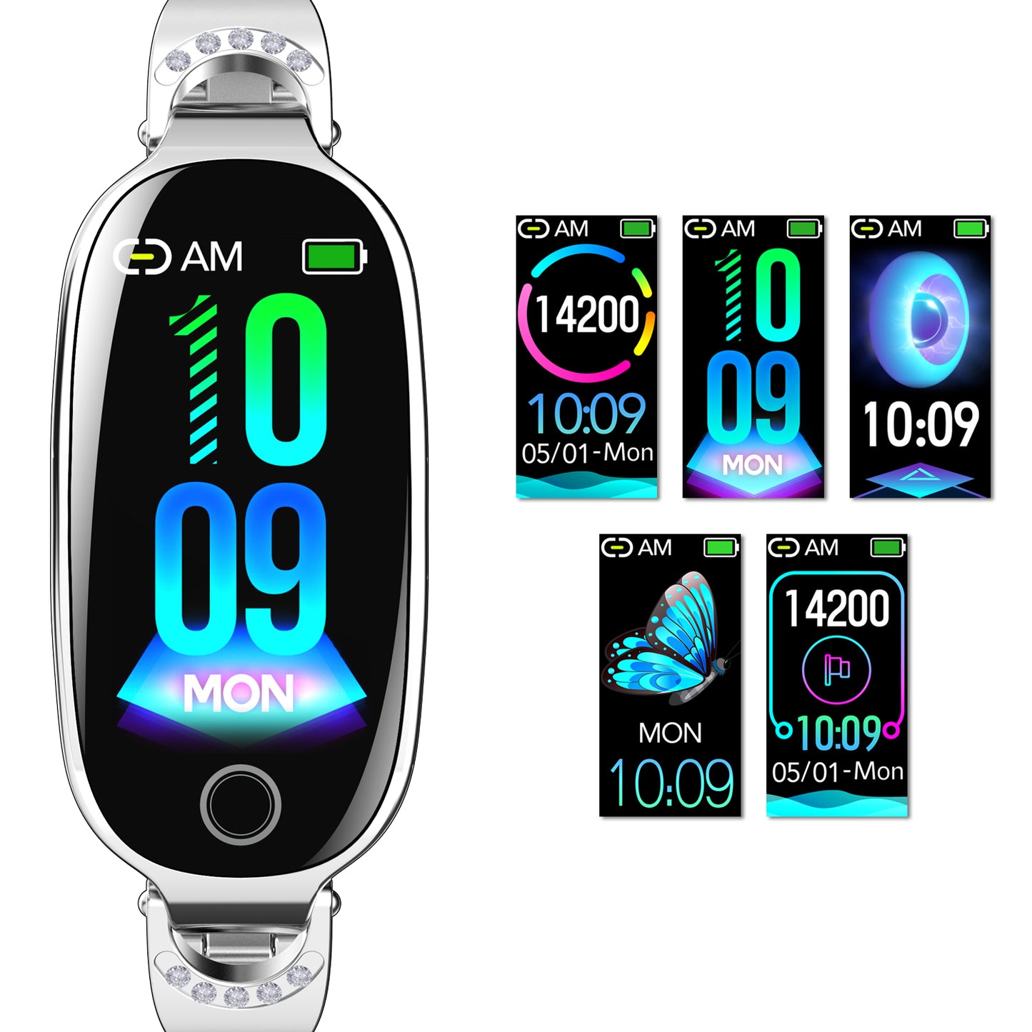 Gold Smartwatch For Women Compatible For Android& IOS, Smart Bracelet Waterproof