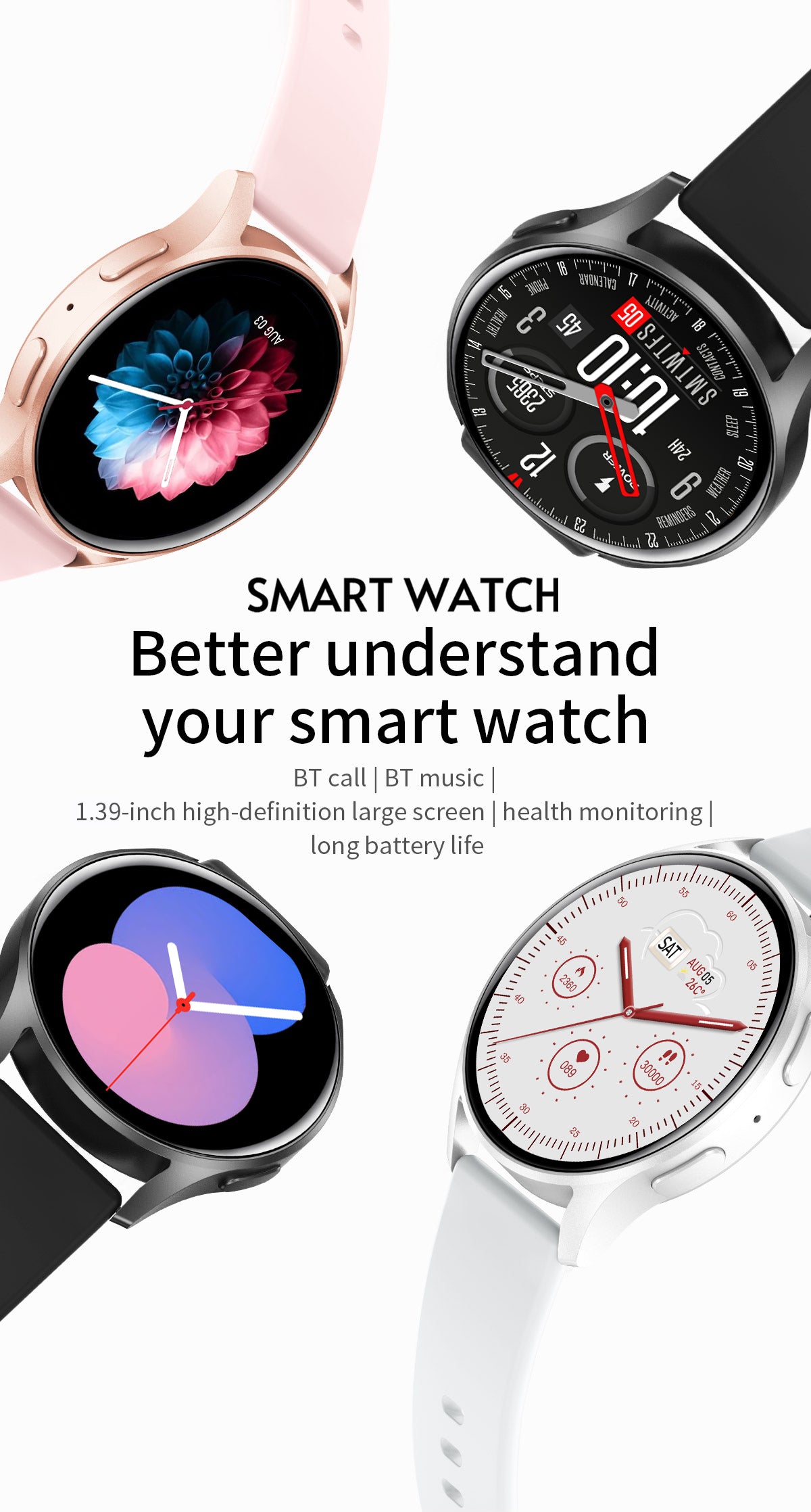 Trendy Smart Watch, Smart Watch For Men And Women, Make answer Calls, Wireless Smart Watch