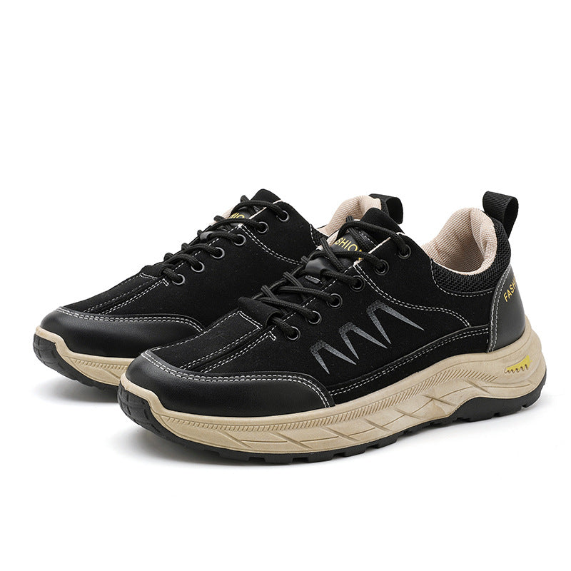Mens Casual Plus-size Waterproof Thick-soled Sneakers