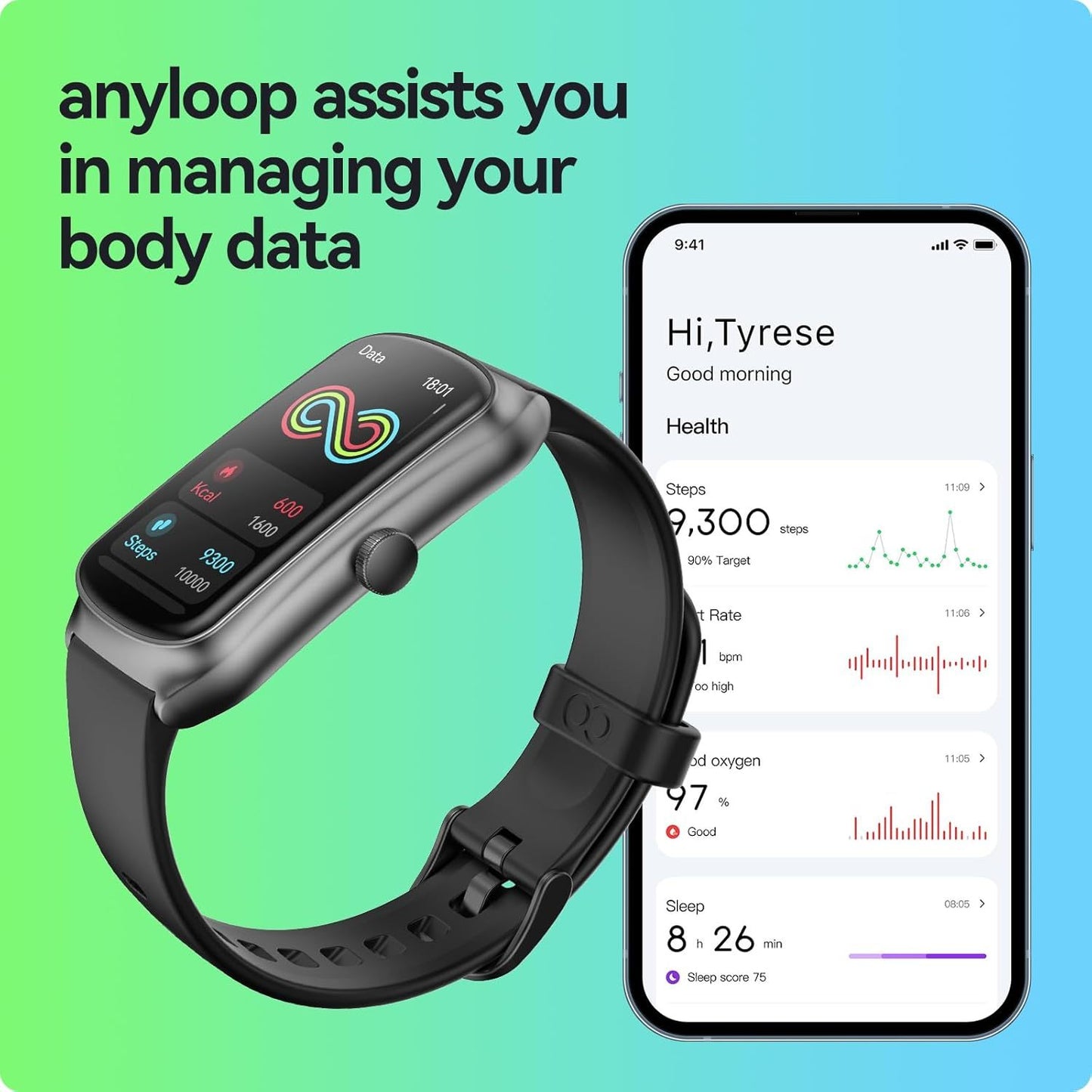 Unisex Fitness Tracking Smartwatch With Heart Rate, Blood Oxygen And Sleep Monitoring, Waterproof Function, Pedometer, Swimming Health Activity Tracking