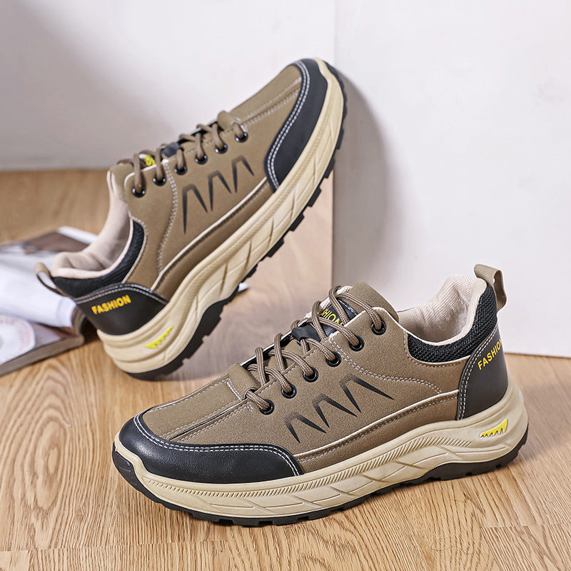 Mens Casual Plus-size Waterproof Thick-soled Sneakers