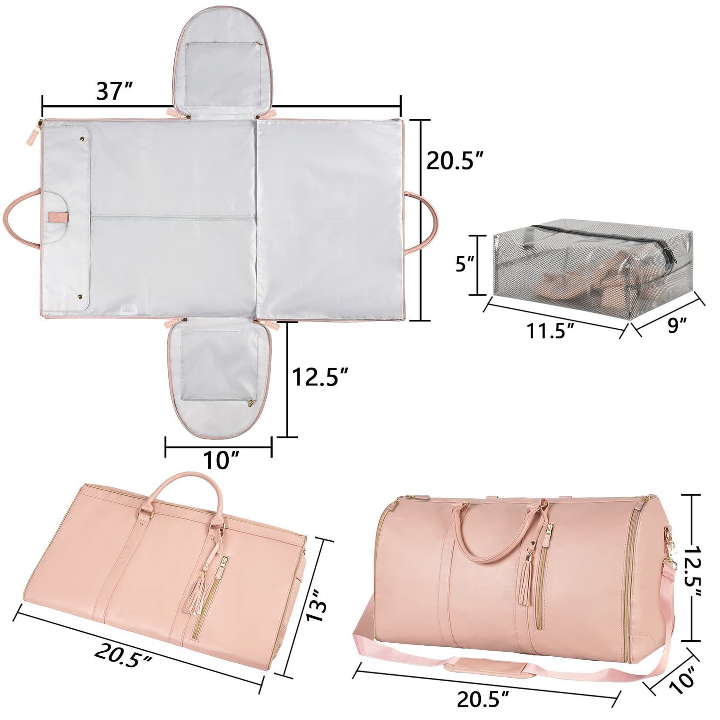 Large Capacity Travel Duffle Folding Suit Bag Waterproof Clothes Totes