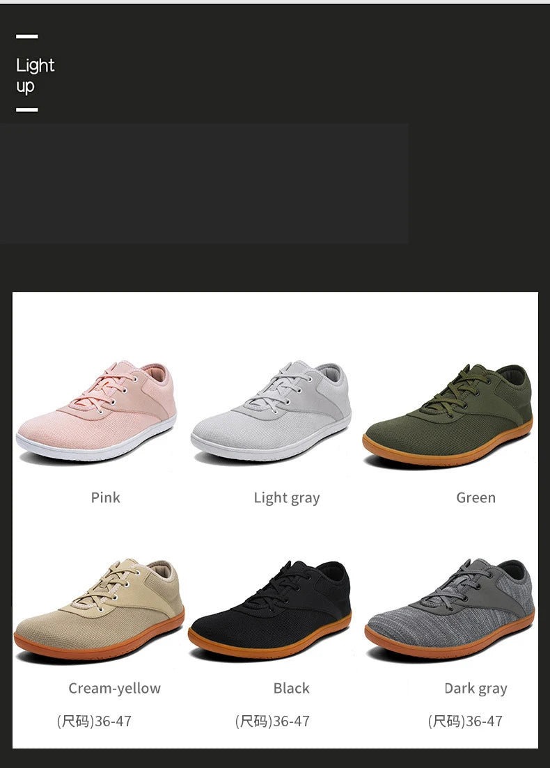 Running, Walking Shoes Lightweight and Breathable Sneakers Wide Barefoot Shoes