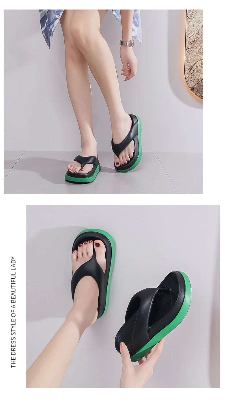 Woman flip flops Popular Design Shoes Casual Platform Sandals non-slip Outdoor slippers Unique features Flat sandals