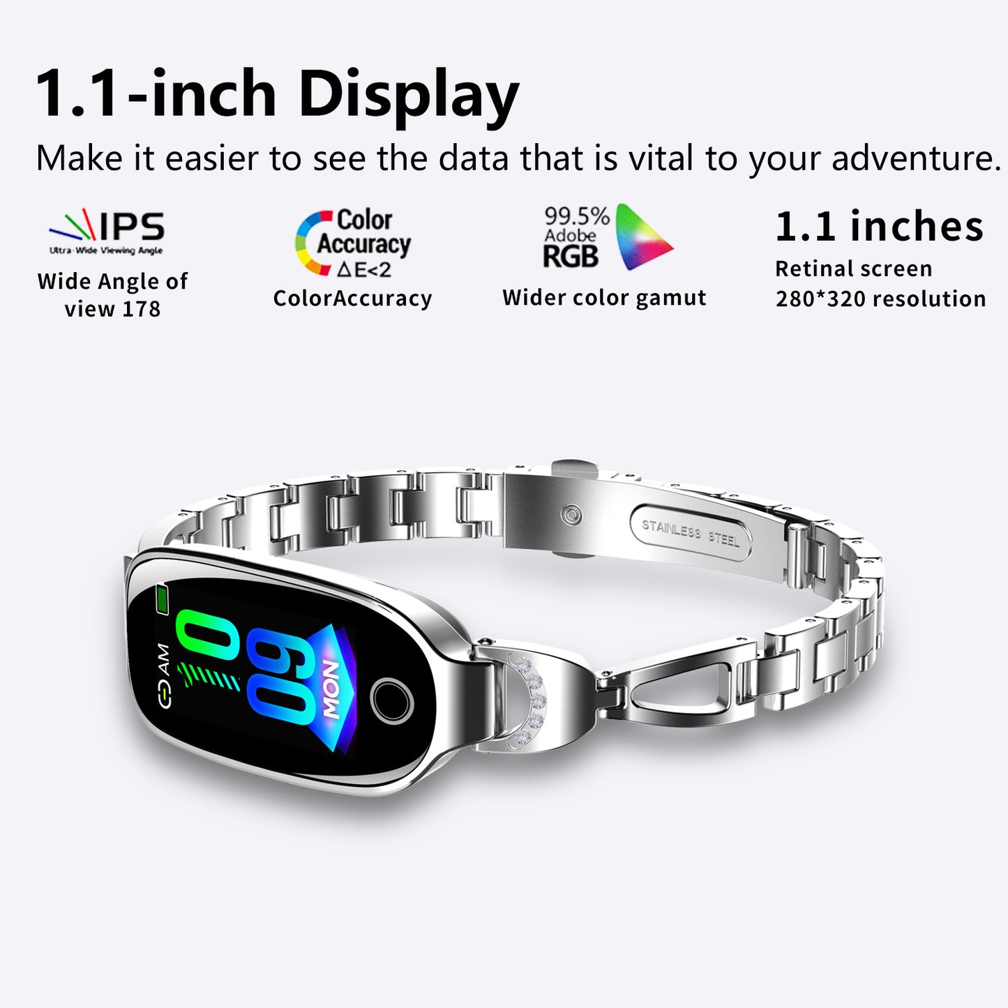 Gold Smartwatch For Women Compatible For Android& IOS, Smart Bracelet Waterproof